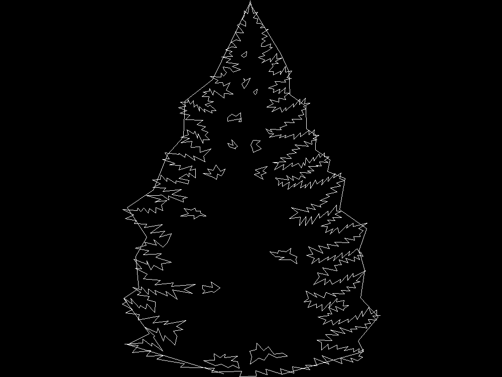 2D Coniferous tree - Elevation
