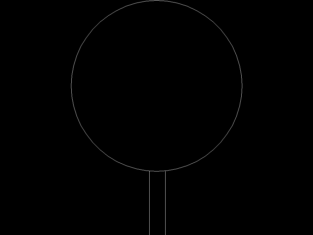 2D Tree elevation - Contour - Silhouette