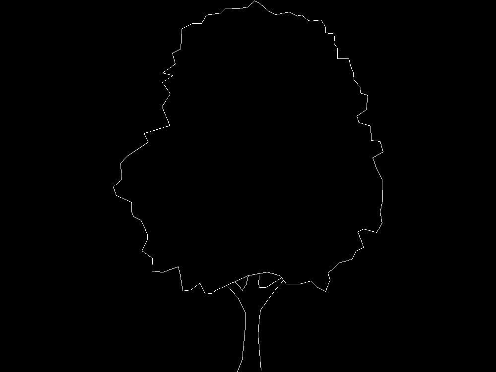 Tree in elevation - silhouette