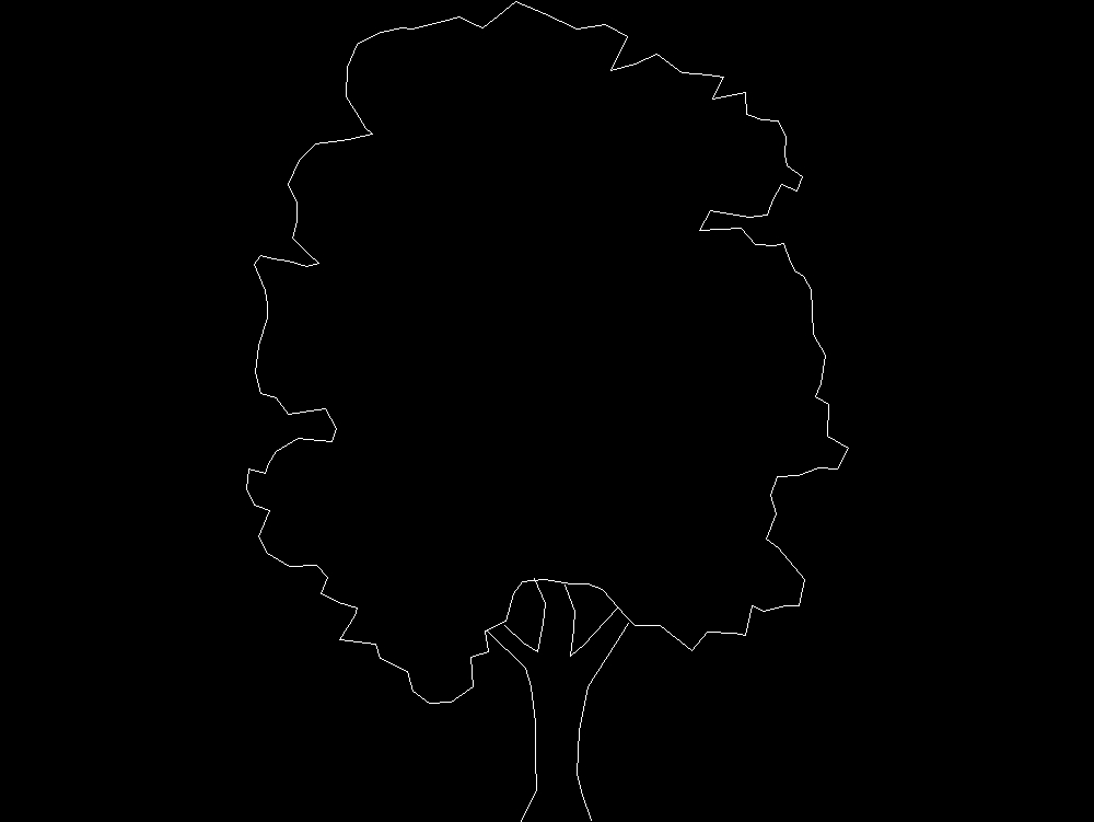 Tree in elevation - silhouette
