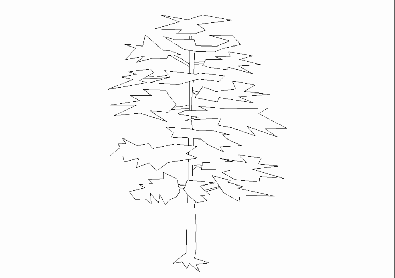Tree 2D elevation