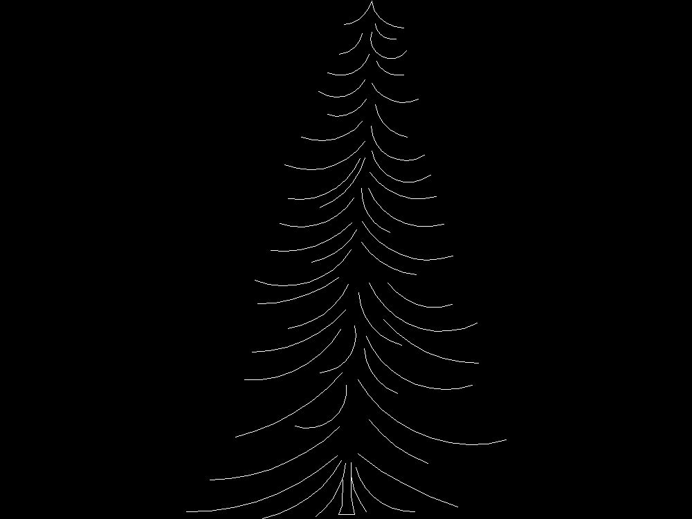 2D Coniferous tree - Elevation