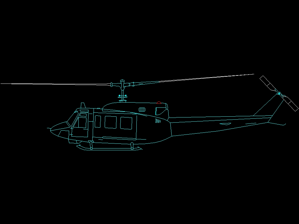 Helicopters In 2d 003 In AutoCAD | Download CAD Free (19.1 KB) | Bibliocad