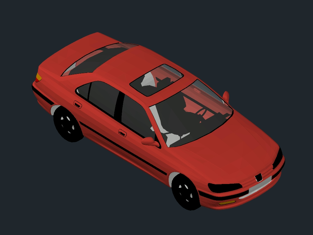 Peugeot 406 Auto 3D-Modell