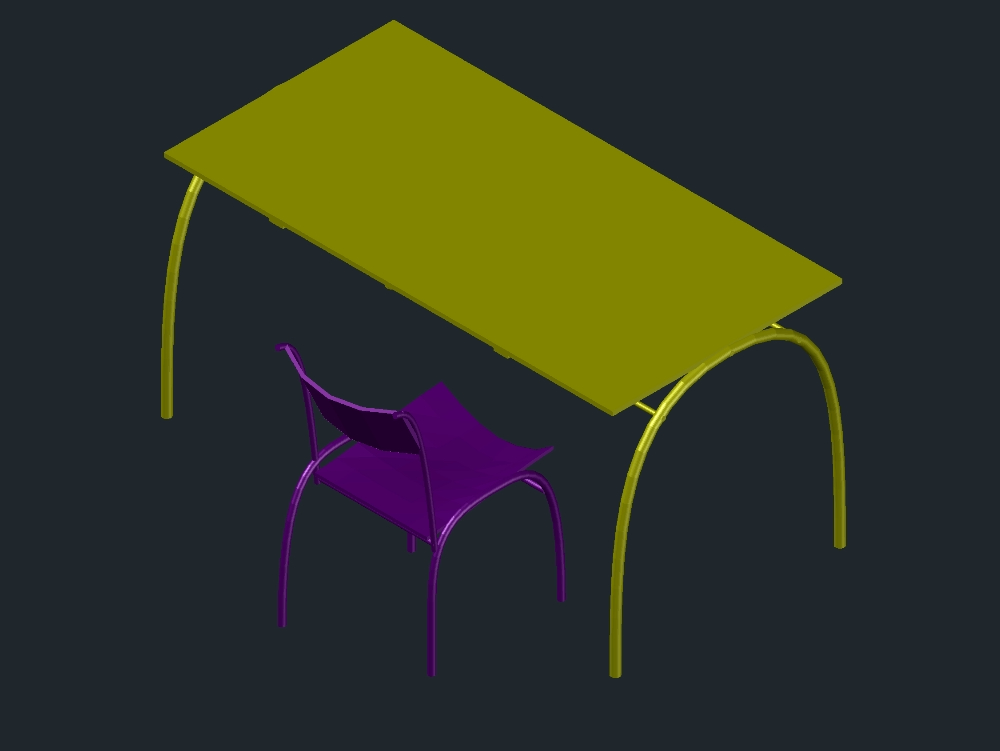 Hi-Tech Stühle und Tisch