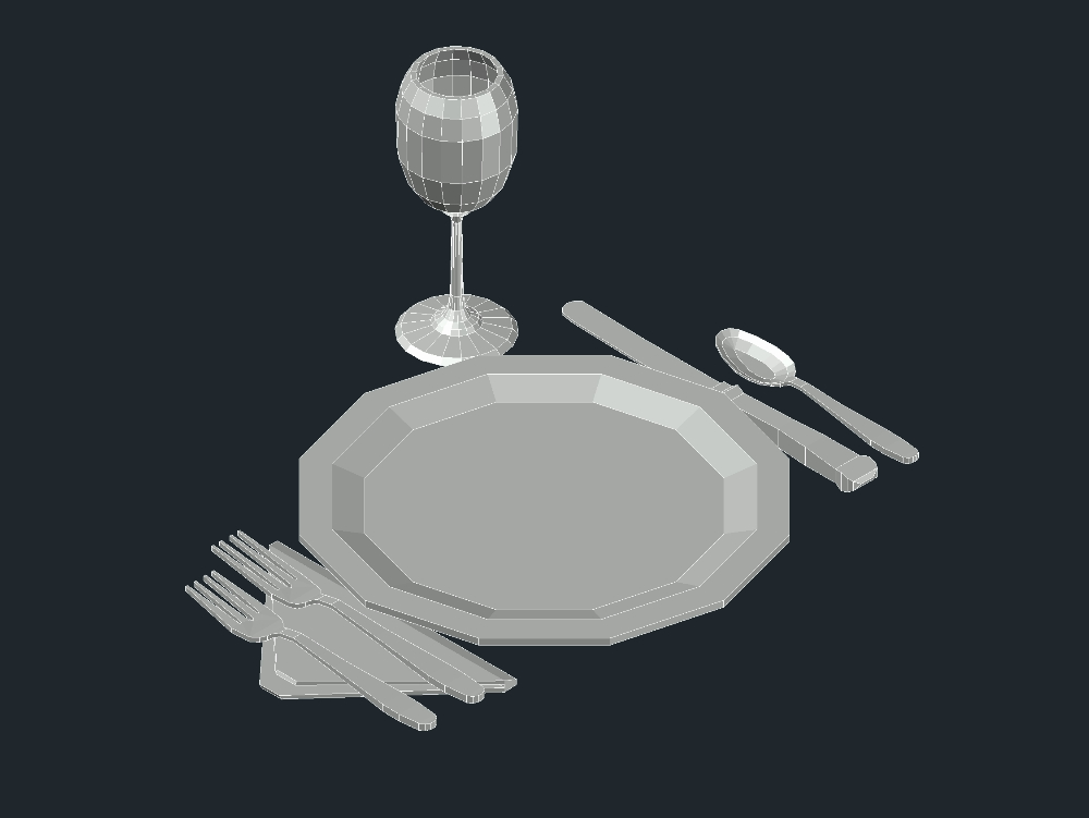 Geschirr Teller und Besteck