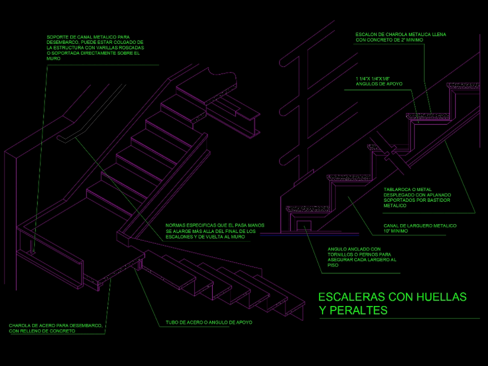 Escalera en AutoCAD | Descargar CAD (129.79 KB) | Bibliocad