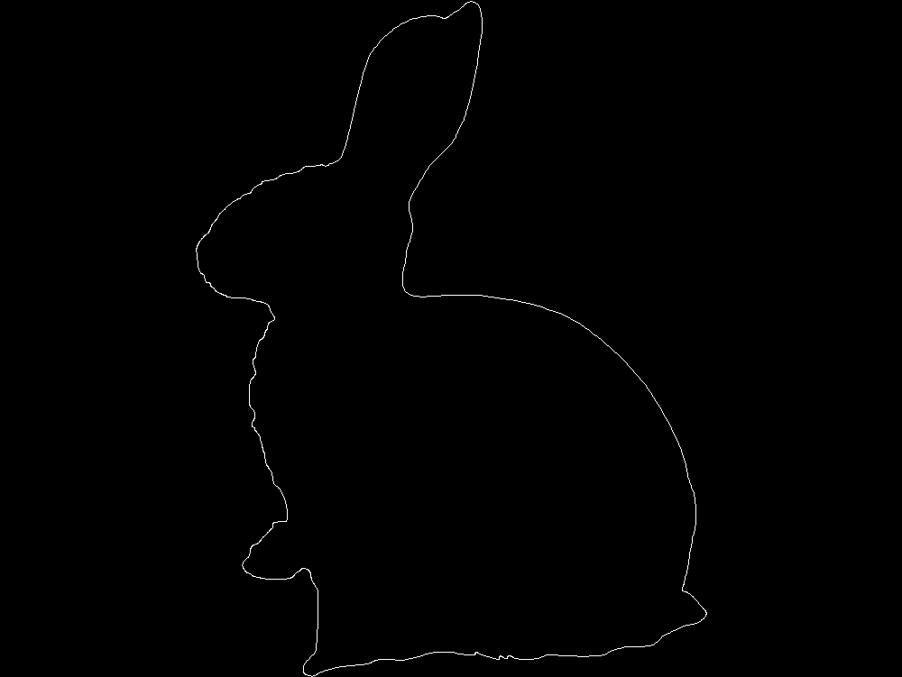 rabbit side silhouette