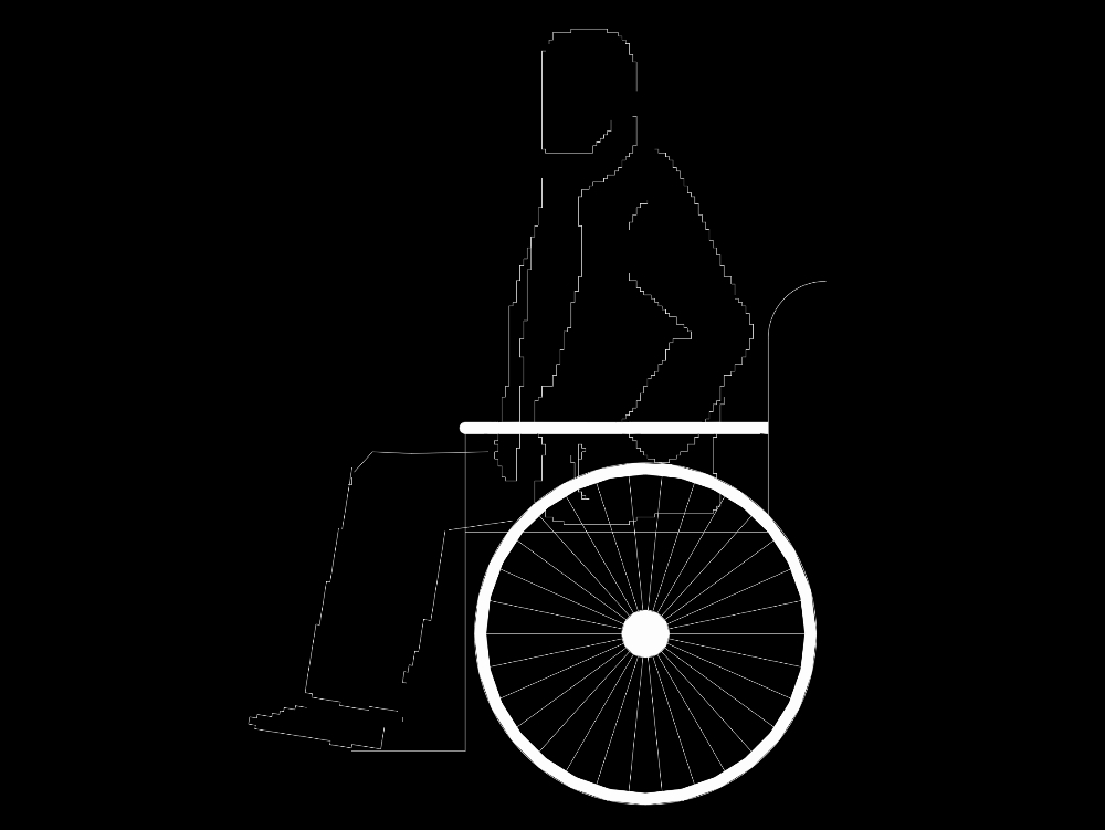Disabled in a wheelchair