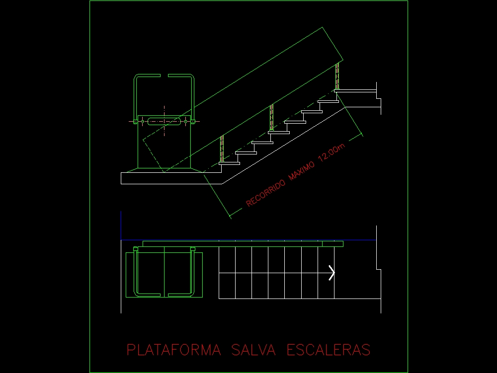 plataforma de elevador de escada