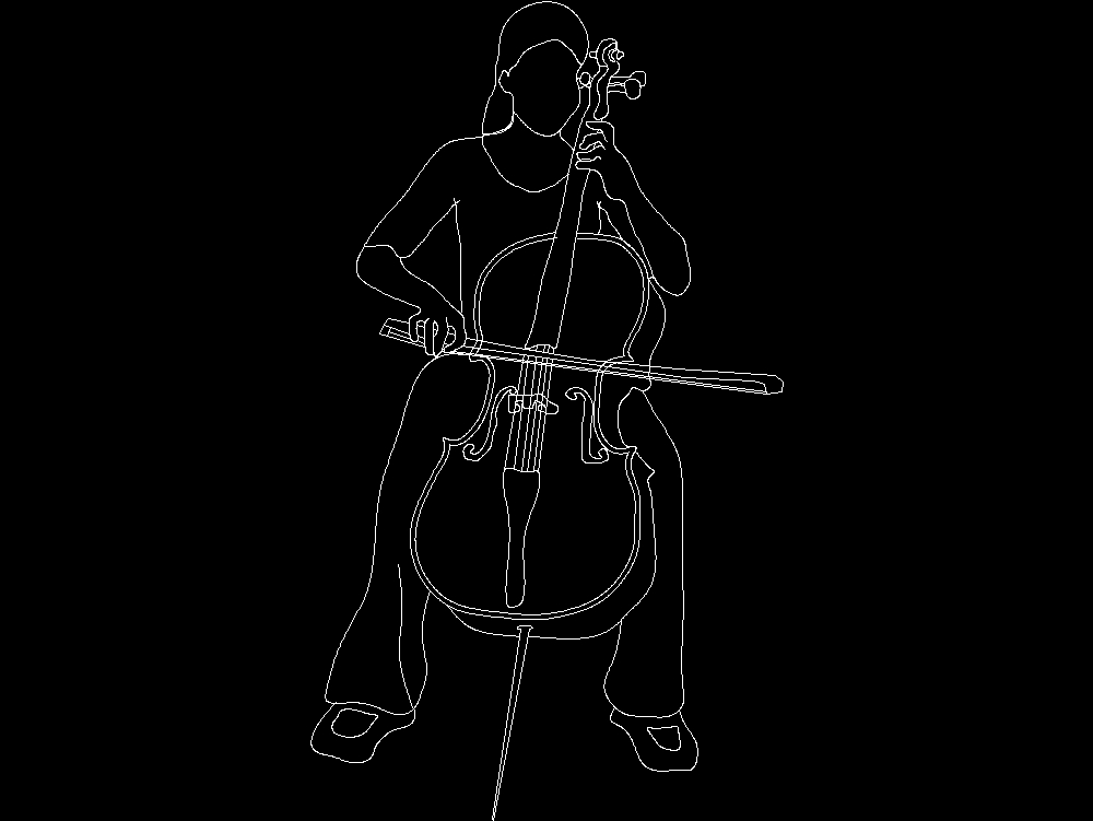 femme avec violoncelle