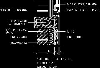 ANTEPECHO SARDINEL CON CARPINTERIA DE PVC