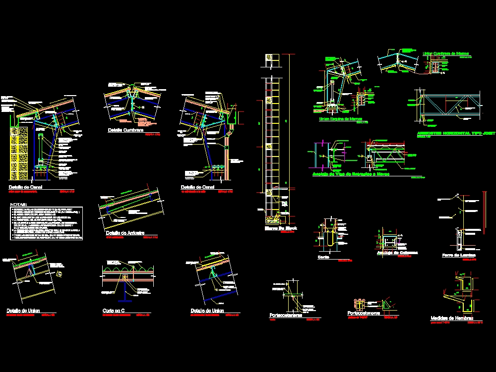 Detalles de nave industrial metalica aporticad (342.55 KB) | Bibliocad