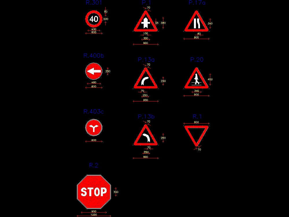 sinalização de trânsito
