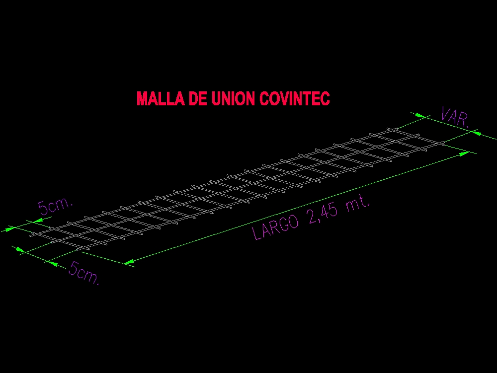 Covintec union mesh - construction system