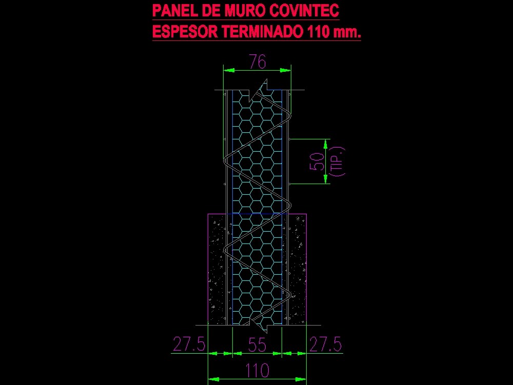 Panel de muro Covintec - Sistema constructivo