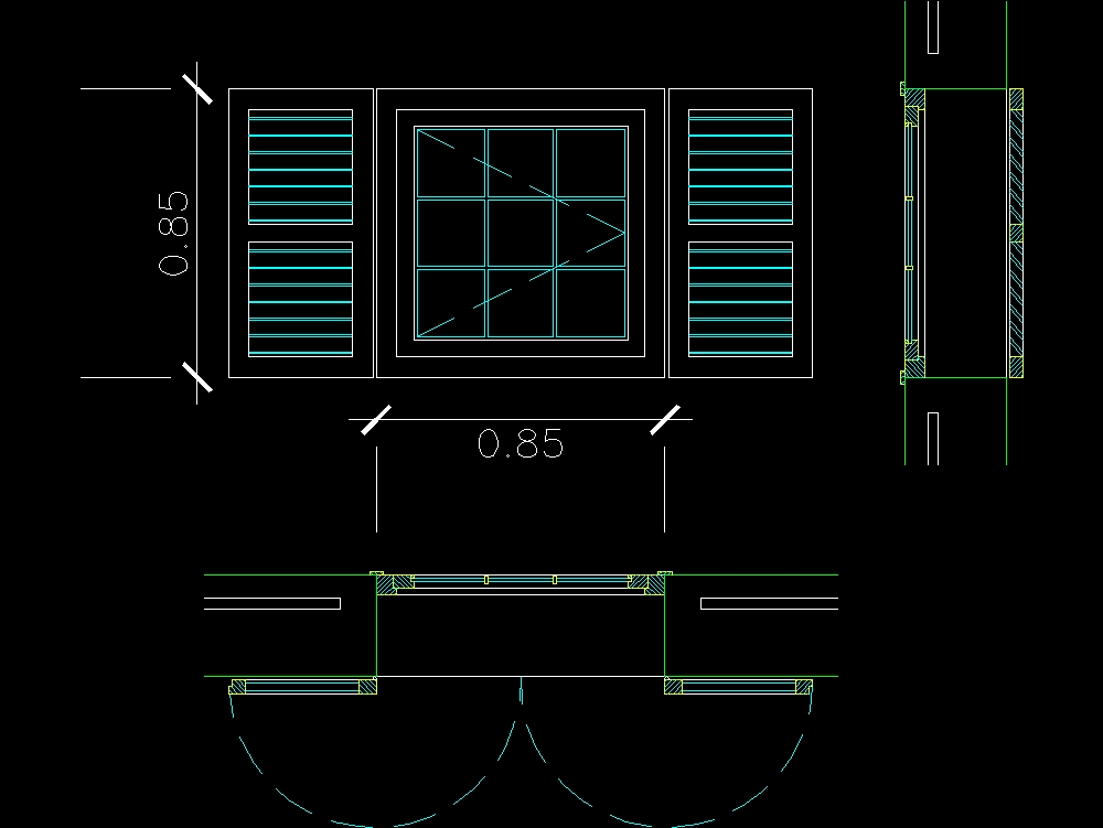 La Fenêtre Dans Autocad Téléchargement Cad 14389 Kb Bibliocad 6587