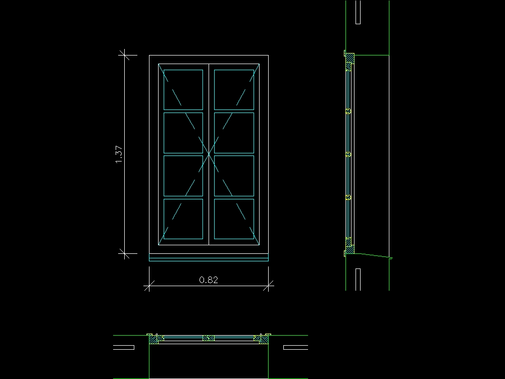 La Fenêtre Dans Autocad Téléchargement Cad 1311 Kb Bibliocad 4785