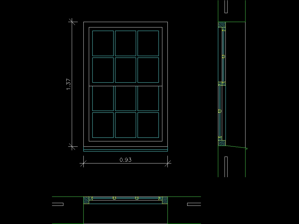 Janela Em Autocad Baixar Cad 1236 Kb Bibliocad 3163