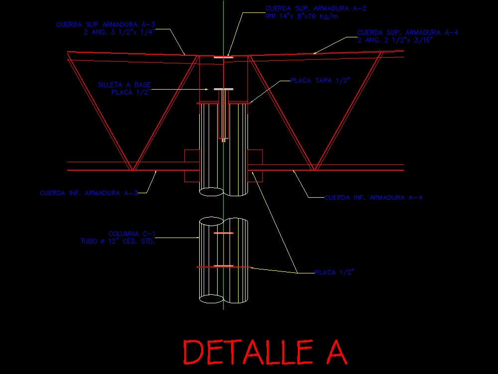 Detalle de estructura de techo metálica