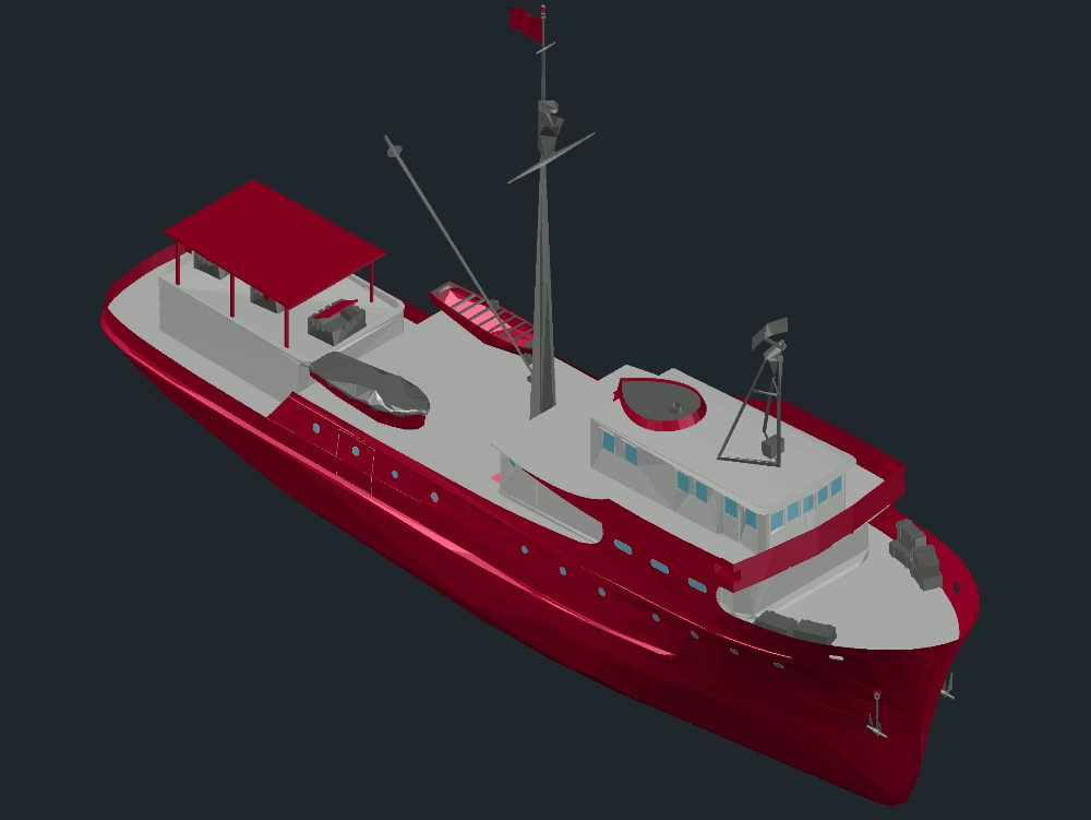 barco de atum 3d
