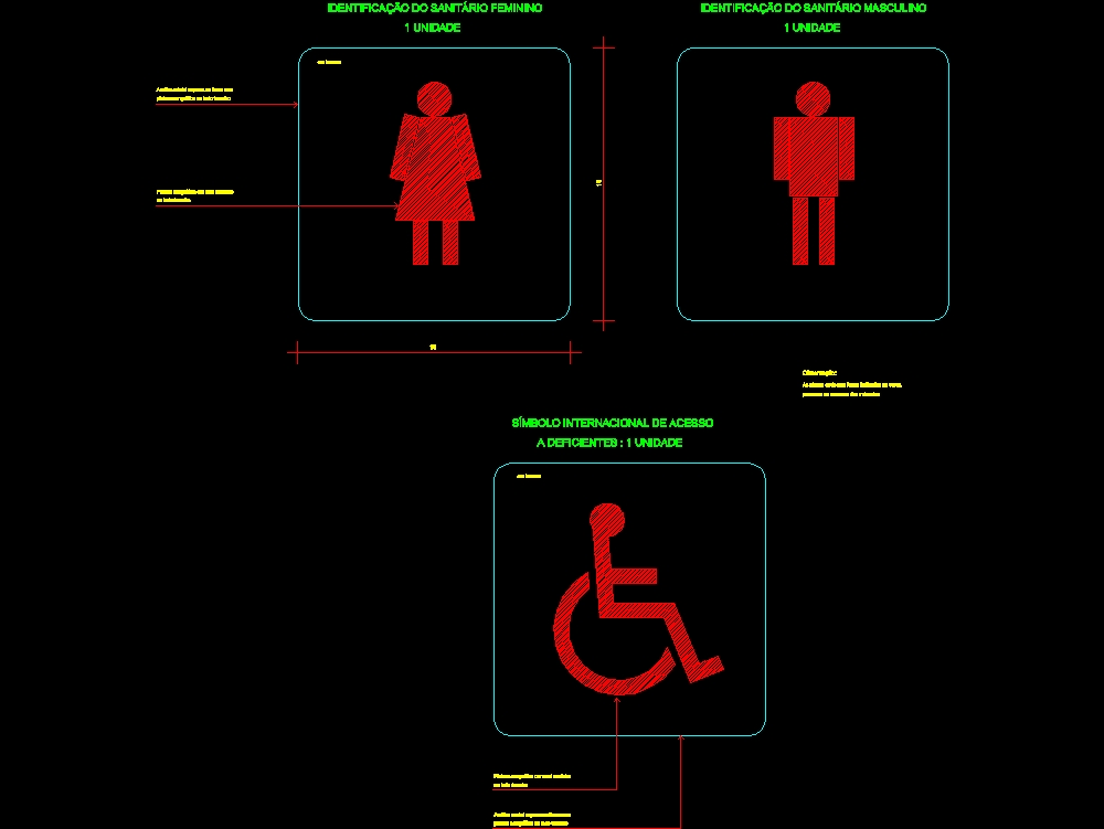 Disabled restroom signage