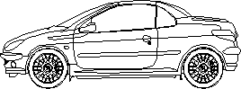 Peugeot 2006 cc vue latérale