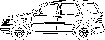 Automovil Mercedes Benz M-Klasse - Lateral