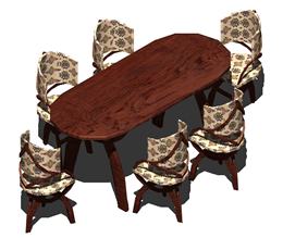 Wooden table for 6 persons