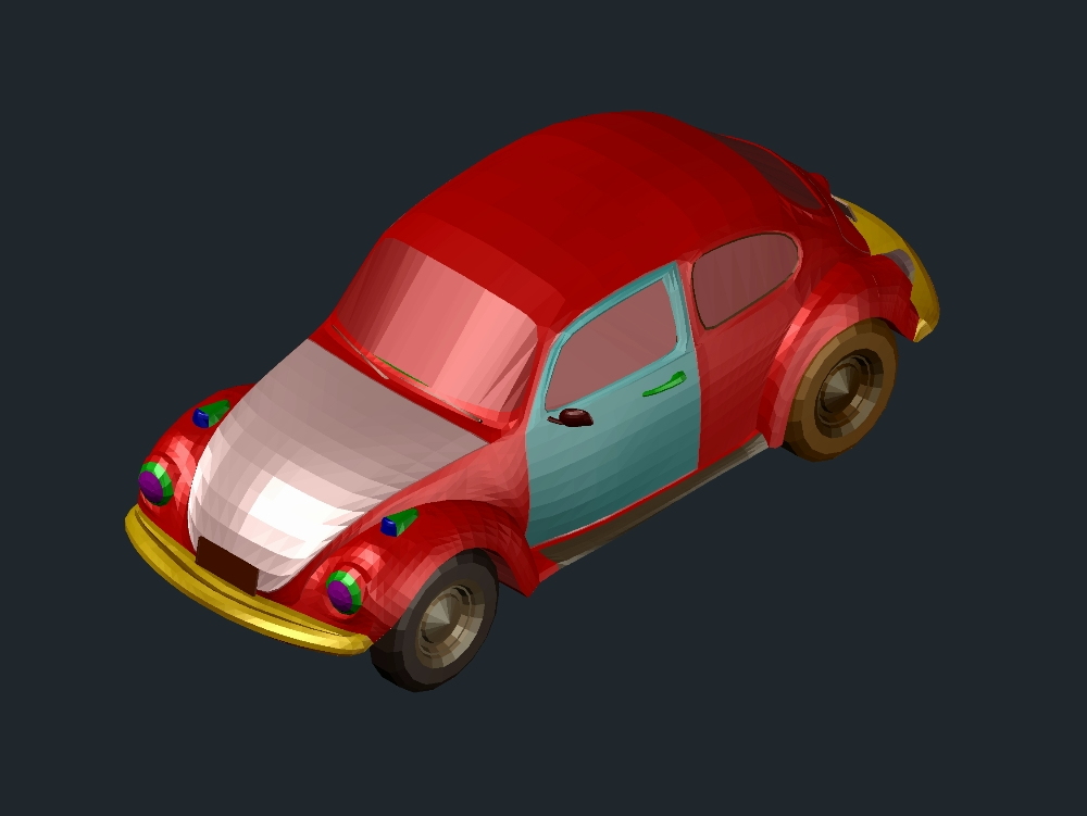 voiture volkswagen fusca modèle 3D