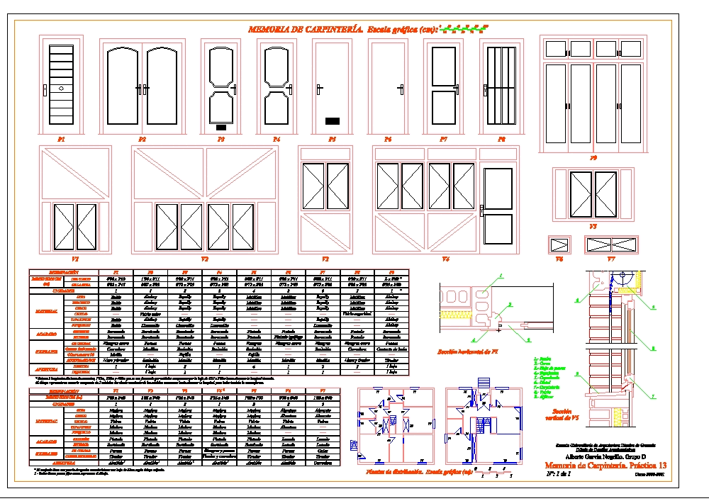 Wood doors detals in AutoCAD Download CAD free (51.66 KB ...