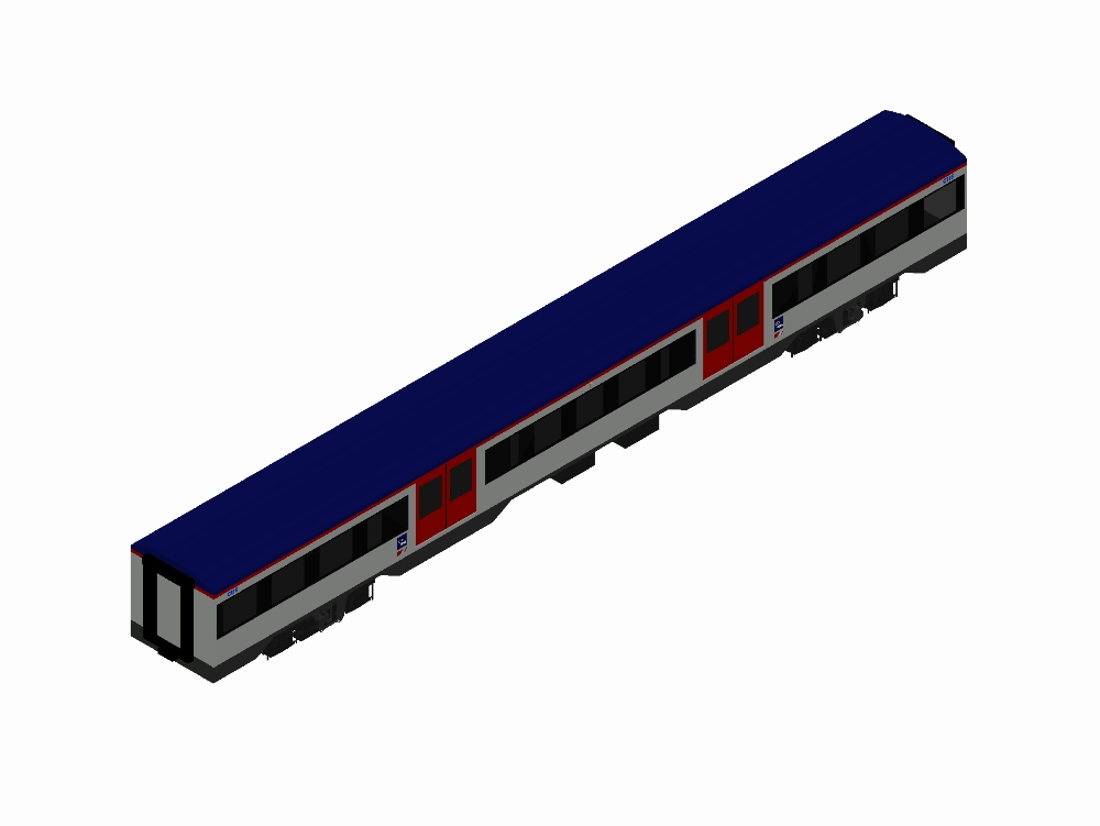 3d railway wagon