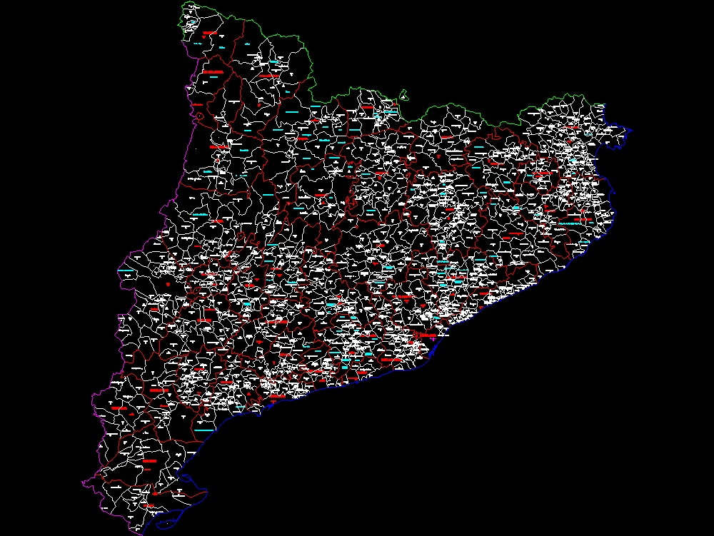 mapa da catalunha