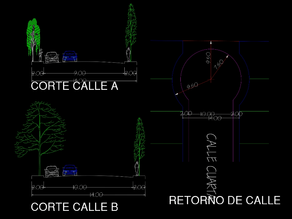 Corte De Calle En Autocad Descargar Cad 5884 Kb Bibliocad 3082