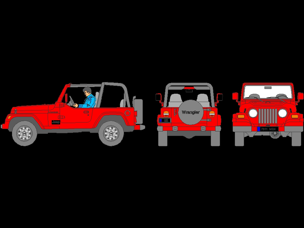 Jeep wrangler in AutoCAD | Download CAD free ( KB) | Bibliocad