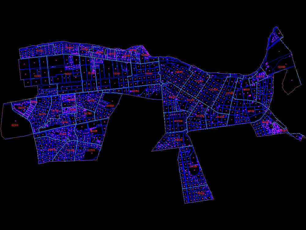 Karte der Stadt Lima eingezäunt