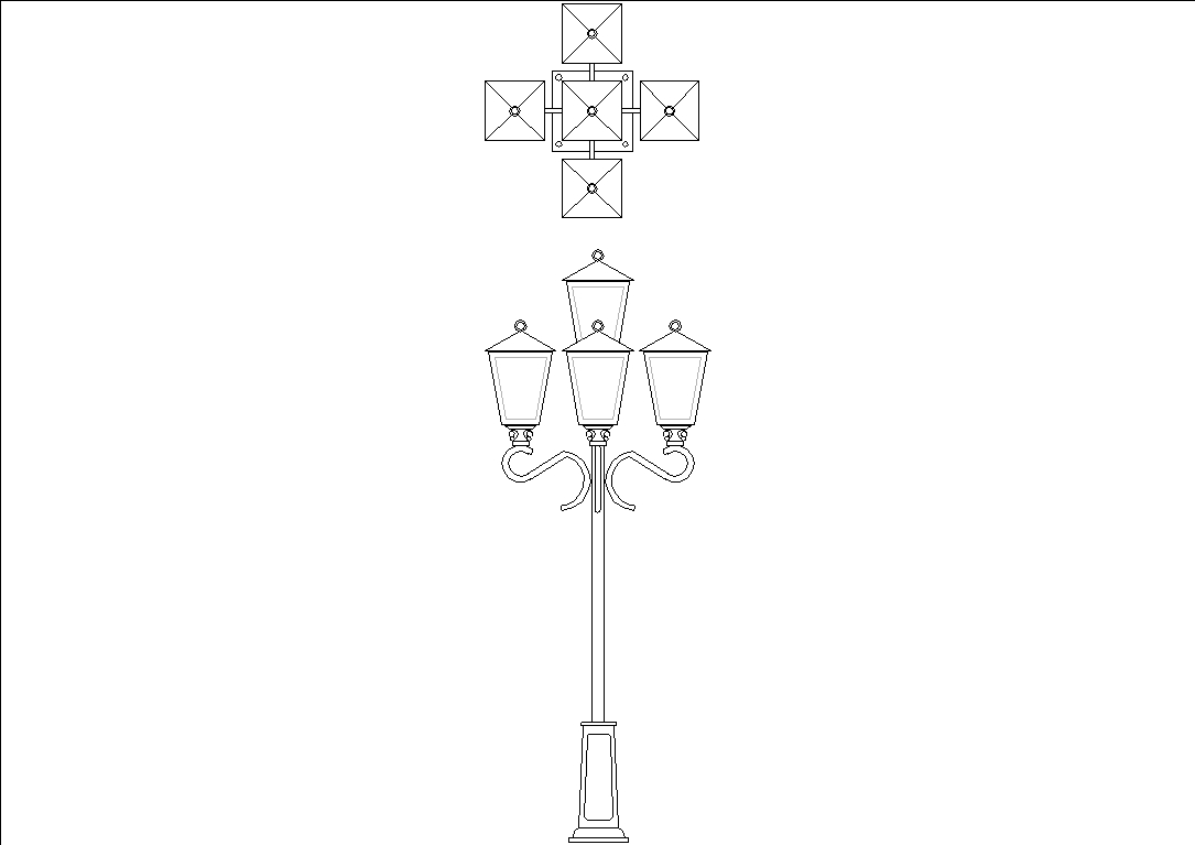 square lamppost