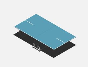 Ping-pong table 3D