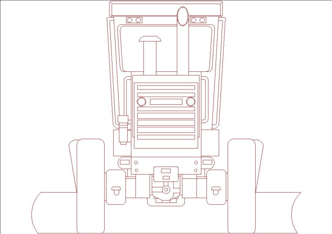 Bulldozer - Posterior view