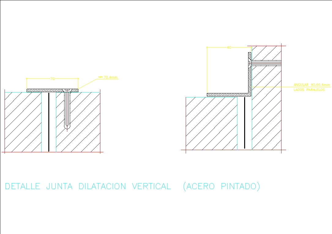 Joint de dilatation vertical - acier