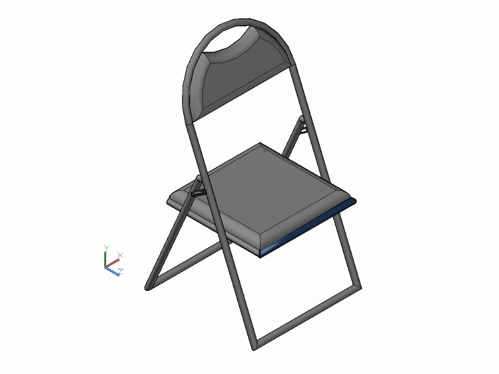Chaise samsonite rembourrée 3d avec matériaux appliqués