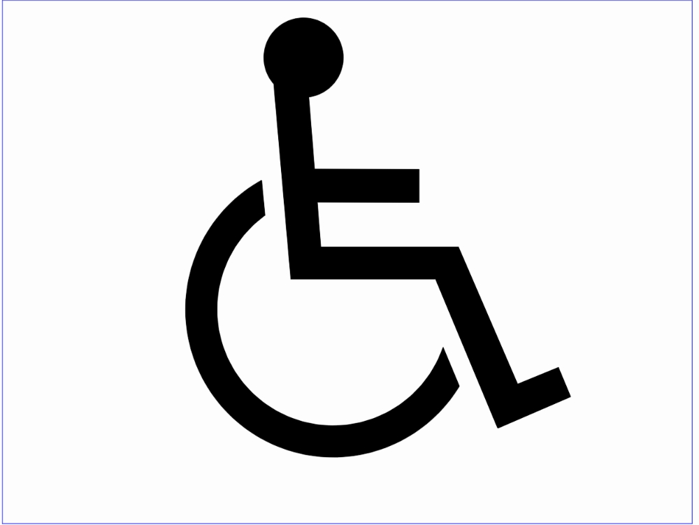 Disabled reserved parking sign
