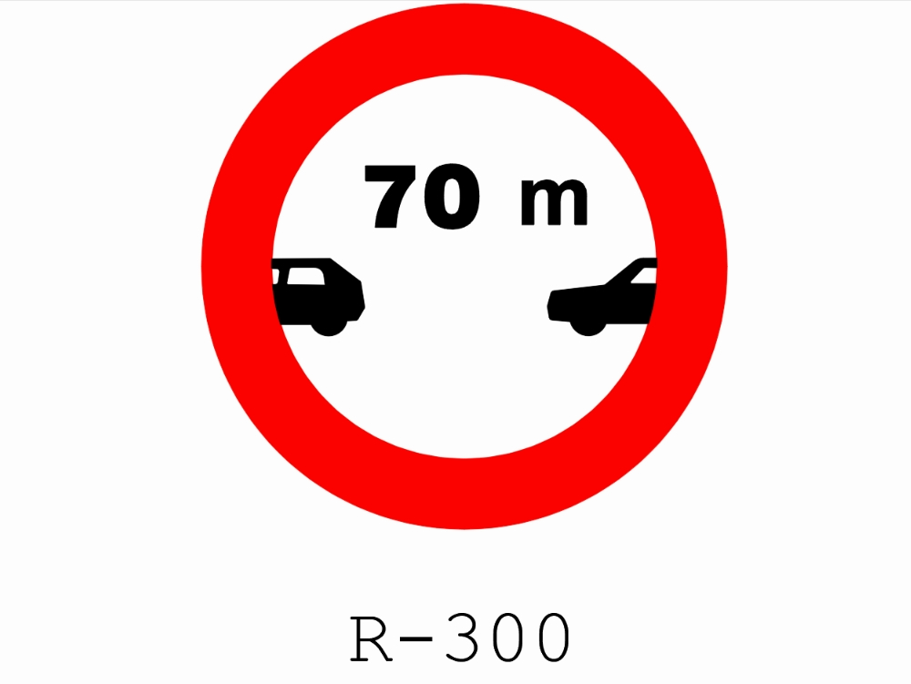 Verkehrszeichen r-300