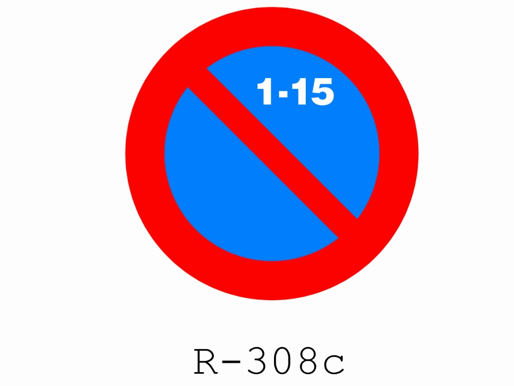 Verkehrszeichen - r-308c