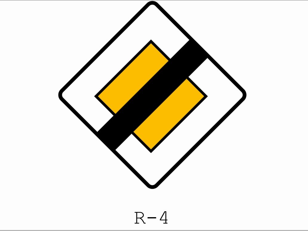 Verkehrszeichen - r-4