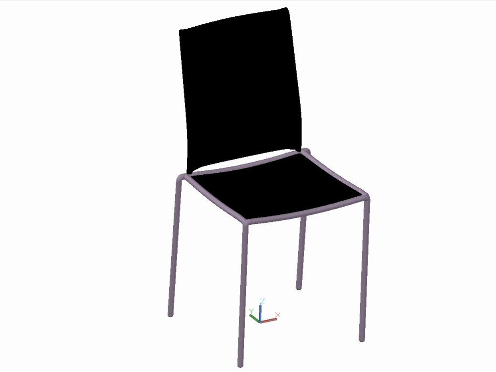 Silla 3d con materiales aplicados - silla Marry