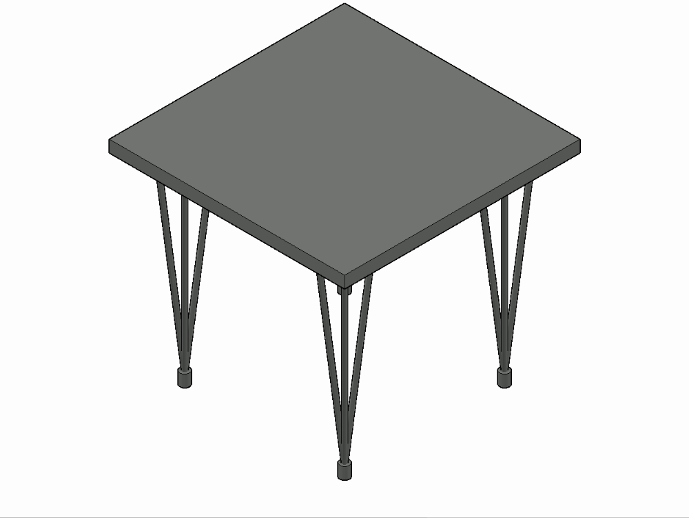 3d side table with applied materials