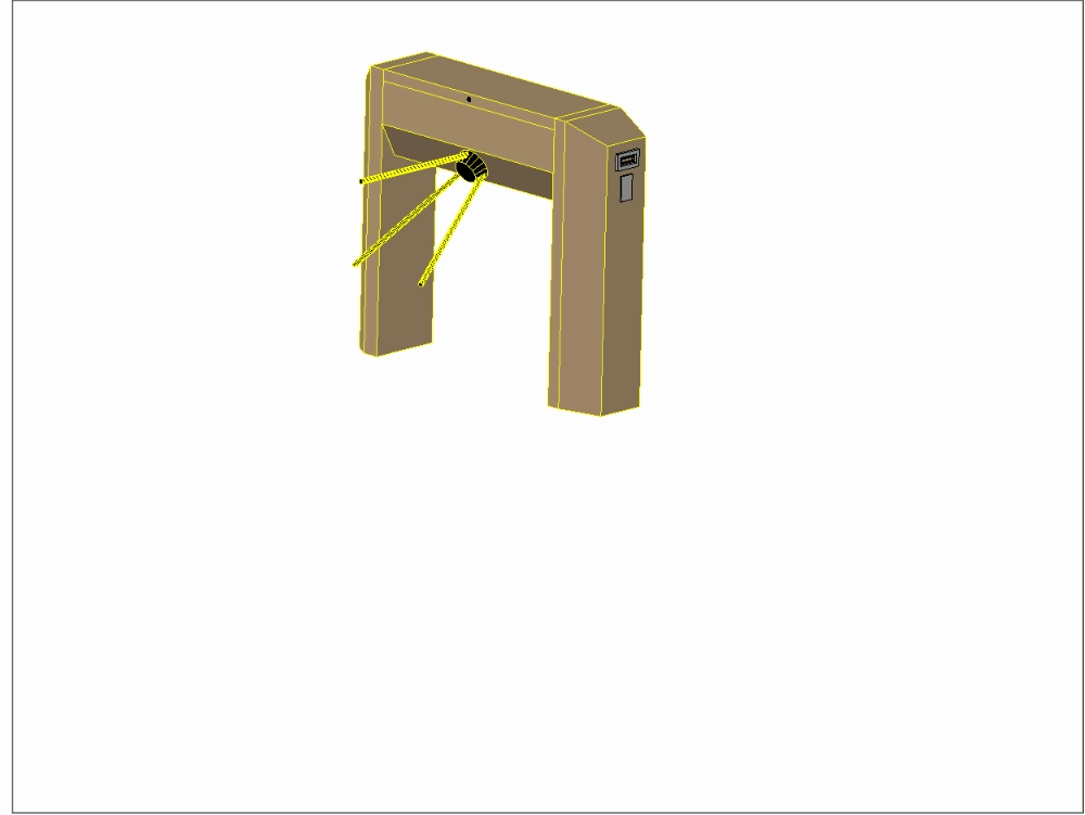 3d turnstile - building access control apparatus