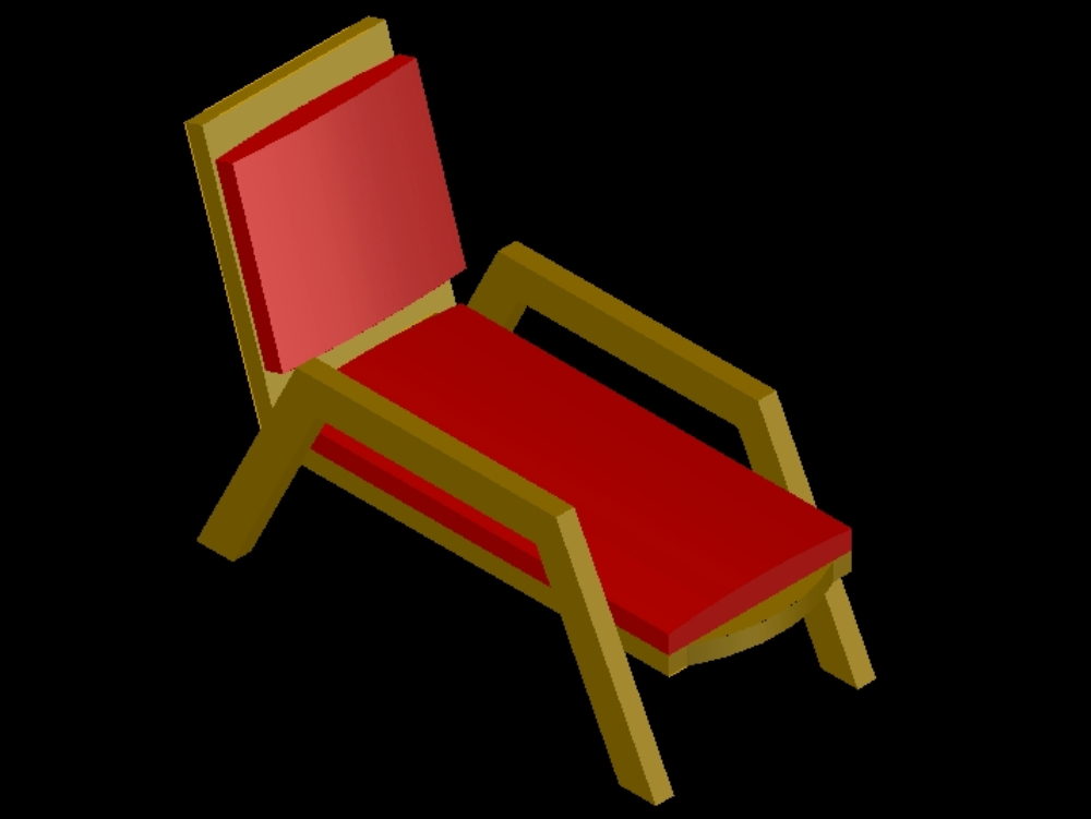 Lounge chair in 3d.