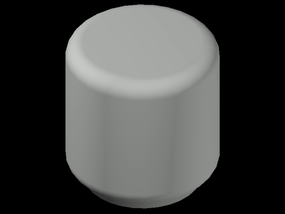 Cylindrical seat in 3d.